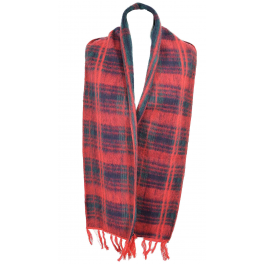 Echarpe laine des Pyrénées écossais rouge