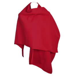Cape poncho laine des Pyrénées rouge